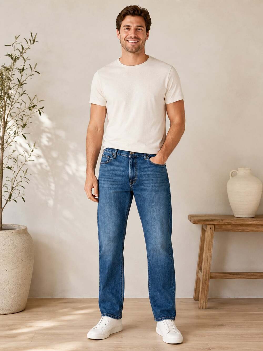 Joe’s Jeans Men’s Tapered Slim Fit Jeans 40x32 Medium Wash Stretch Denim Blue